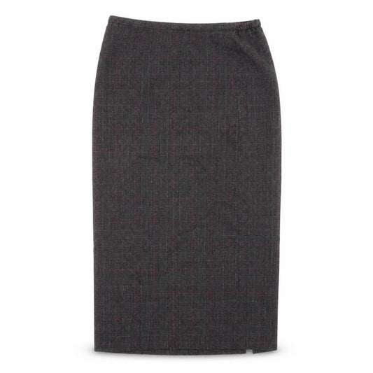 Front view of Rowlands women’s green maxi skirt, size UK 10