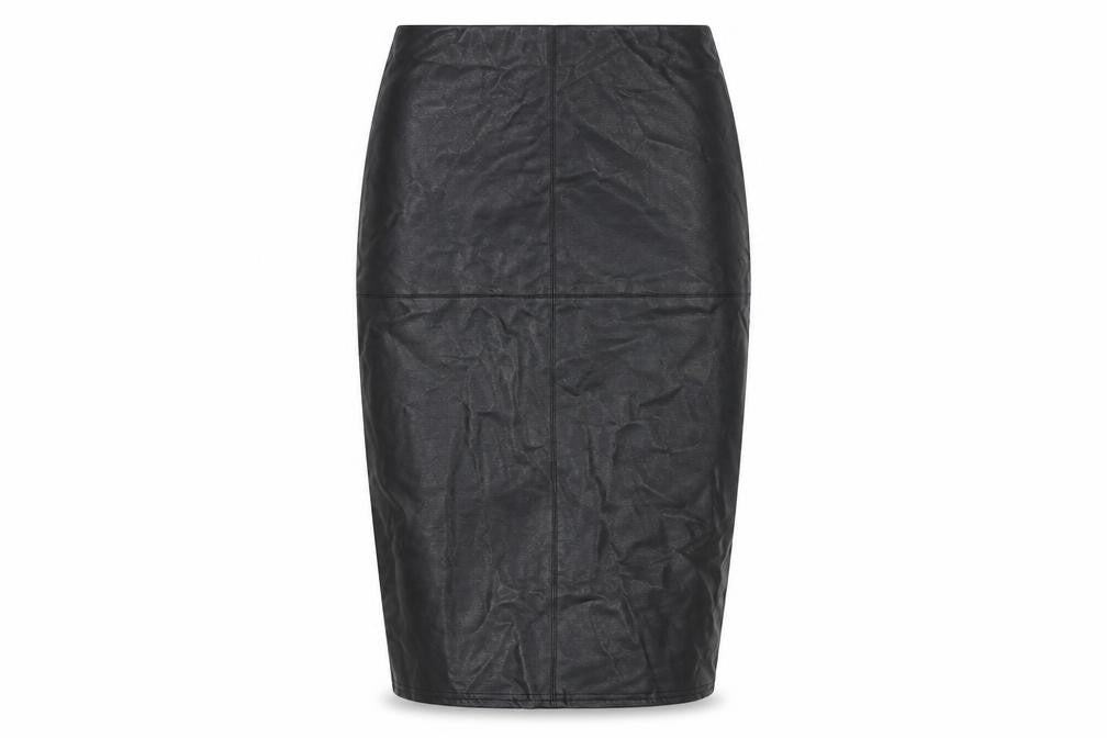 Front view of New Look women’s black peasant skirt, size UK 8