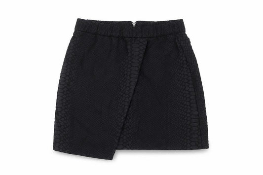 Front view of Topshop women’s black bandage skirt, size UK 10