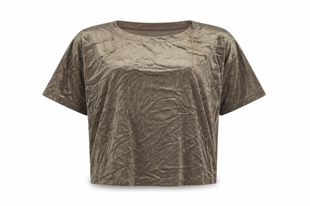 Front view of Next women’s green basic t-shirt, size UK 14
