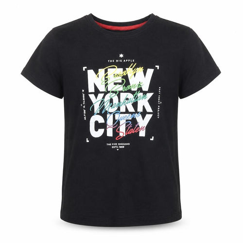 Primark Girls Black   Basic T-Shirt Size 8-9 Years  - New York City