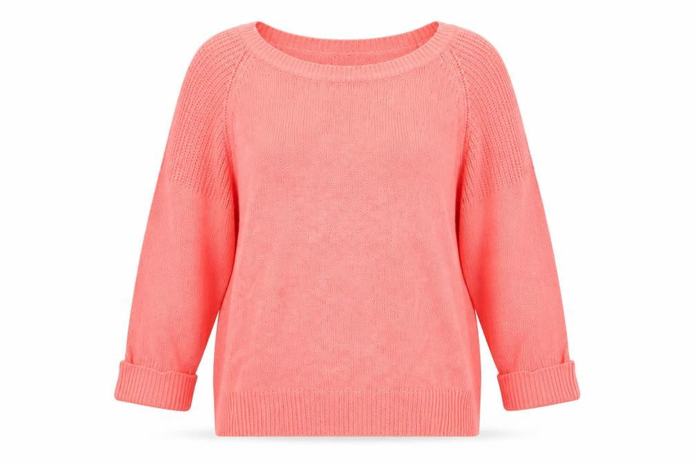 Front view of ORIGINALS women’s pink jumper, size L