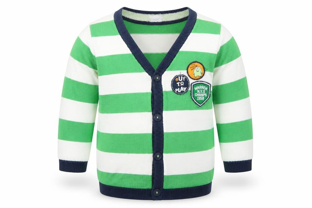 H&M Baby Multicoloured Striped  Cardigan Jumper Size 9-12 Months