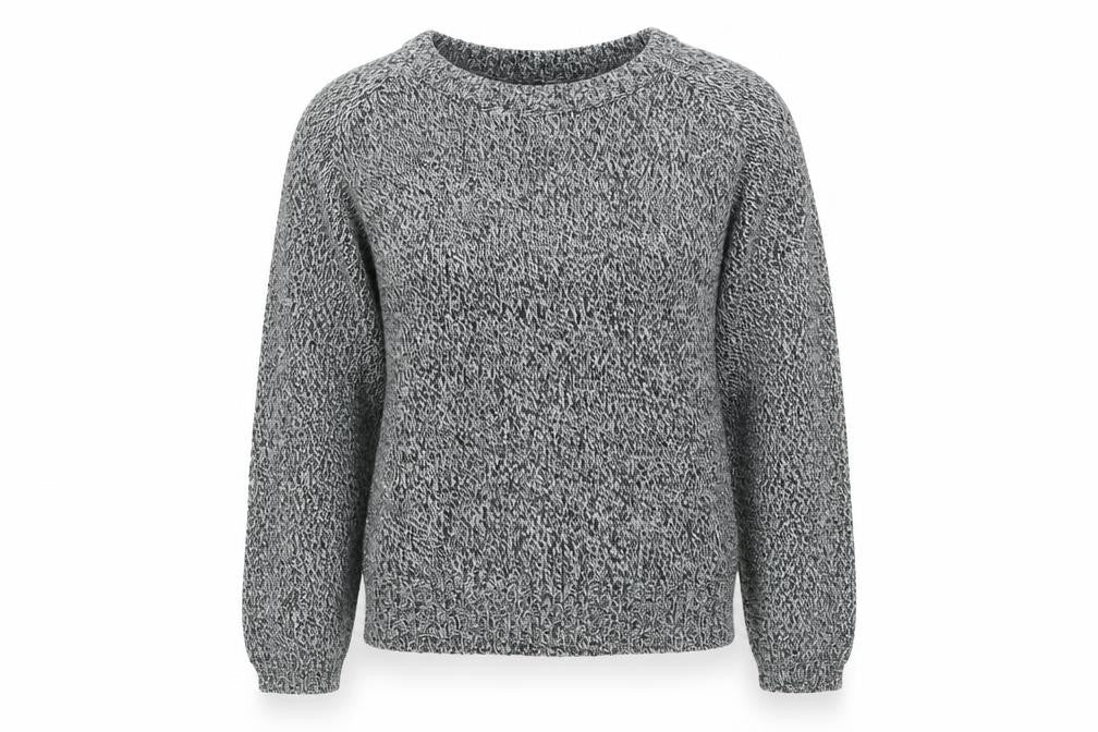 Front view of H&M women’s grey jumper, size M