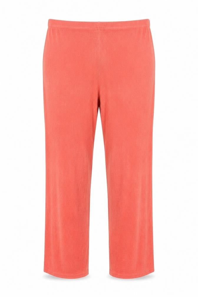 Front view of Reflections women’s orange trousers, size 2XL, 28-inch leg