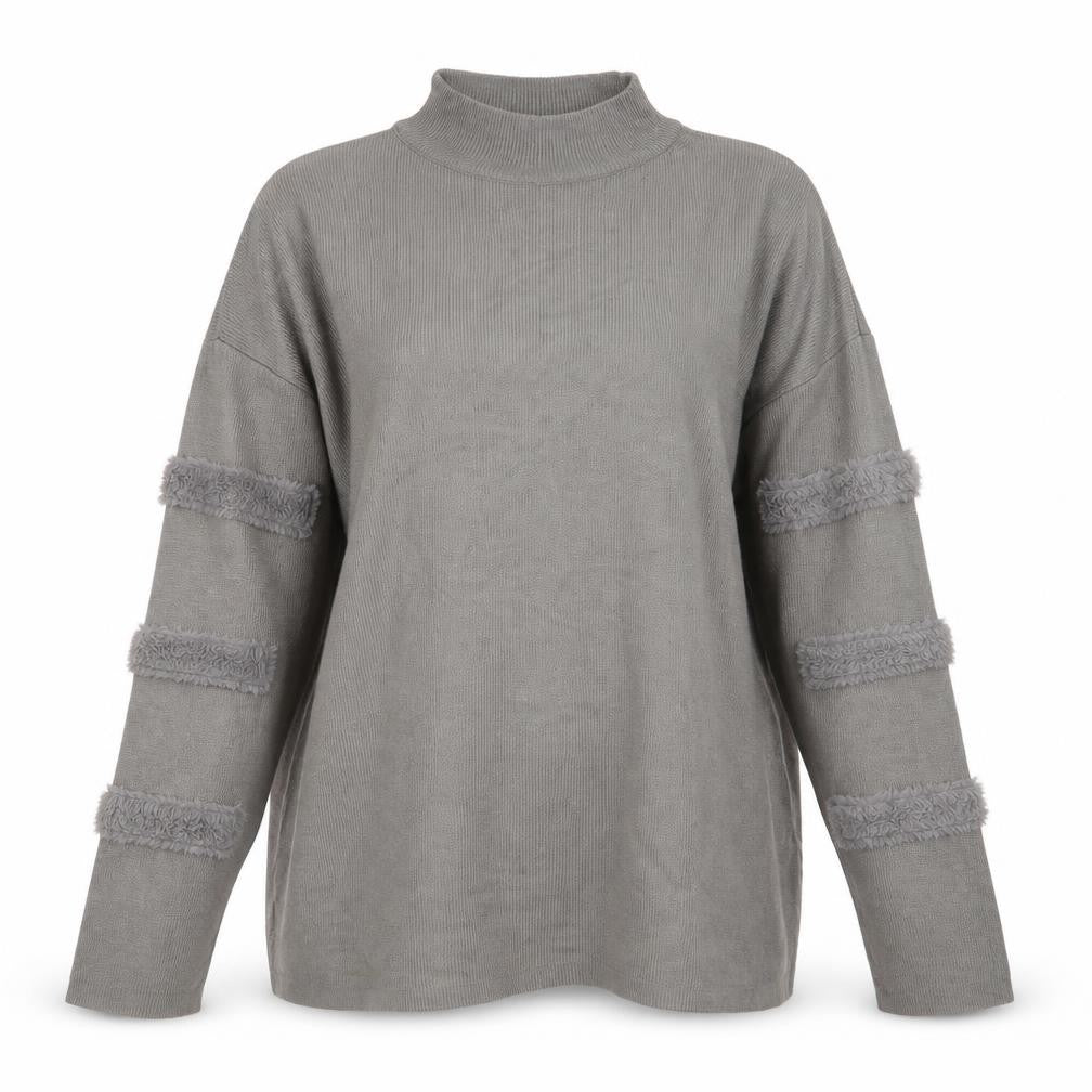 Front view of Papaya women’s brown knit jumper, size M