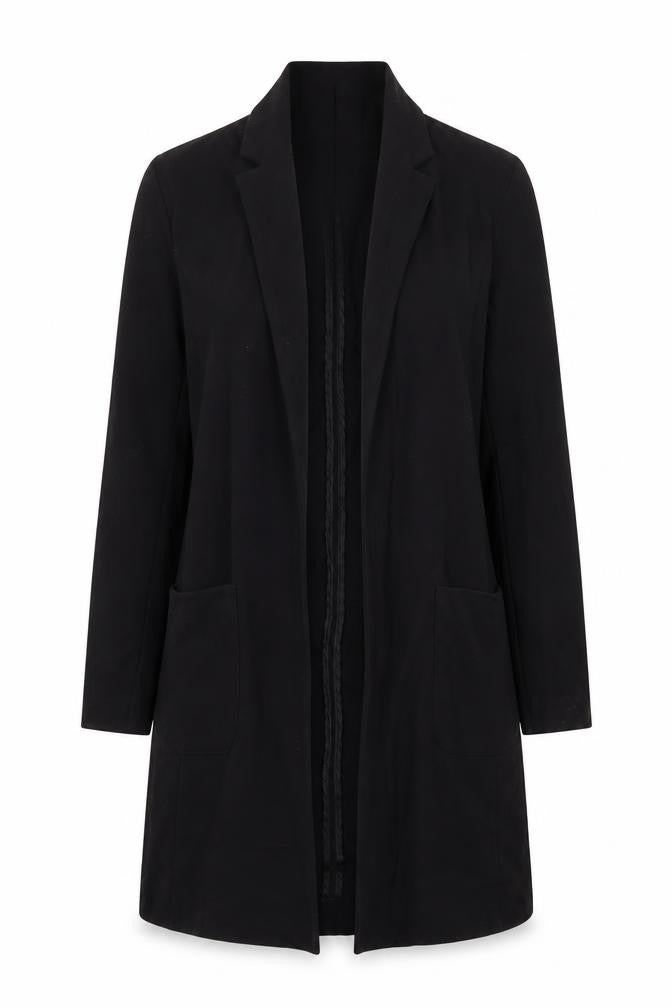Front view of New Look women’s black jacket, size UK 10