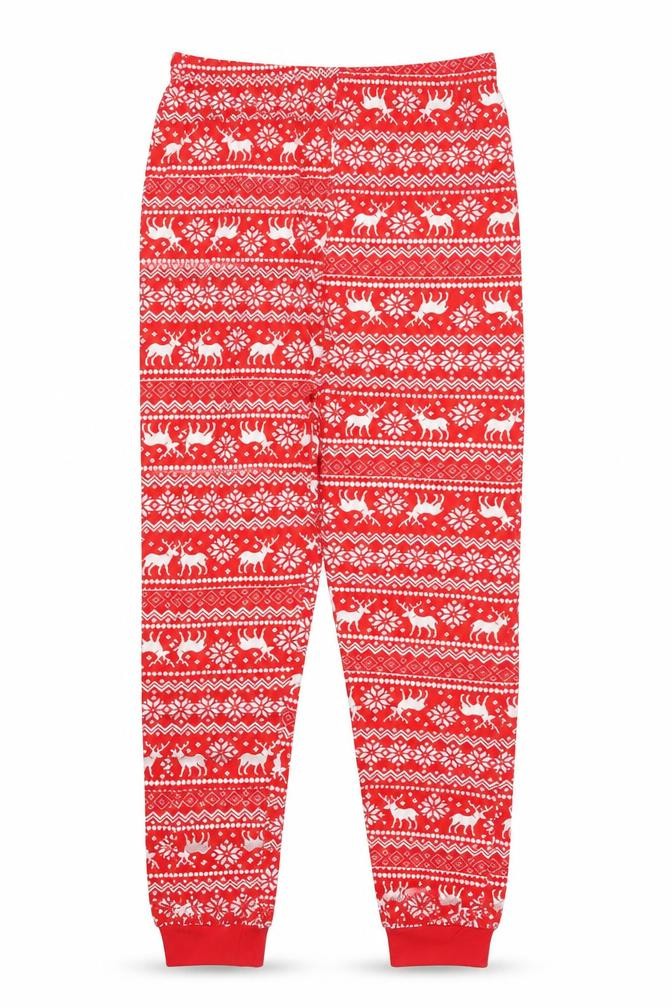 Pep & Co. Girls Red Fair Isle  Jegging Trousers Size 10-11 Years - Seasonal Christmas Festive Holiday