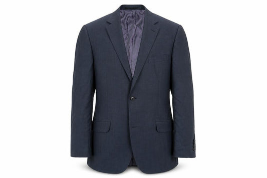 Front view of HIJKLM men’s blue jacket blazer, size 44