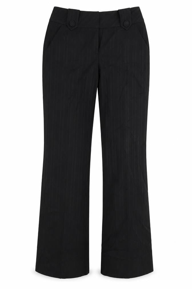 Dorothy Perkins Womens Black Striped  Dress Pants Trousers Size 6 L31 in