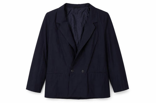 Front view of St Michael women’s blue jacket blazer, size UK 16