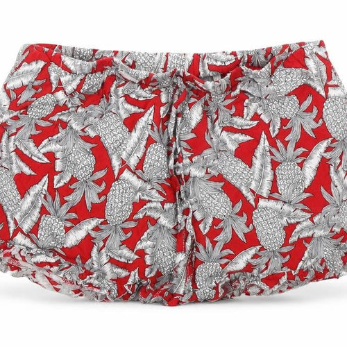 Lola May Womens Red Floral  Hot Pants Shorts Size 8