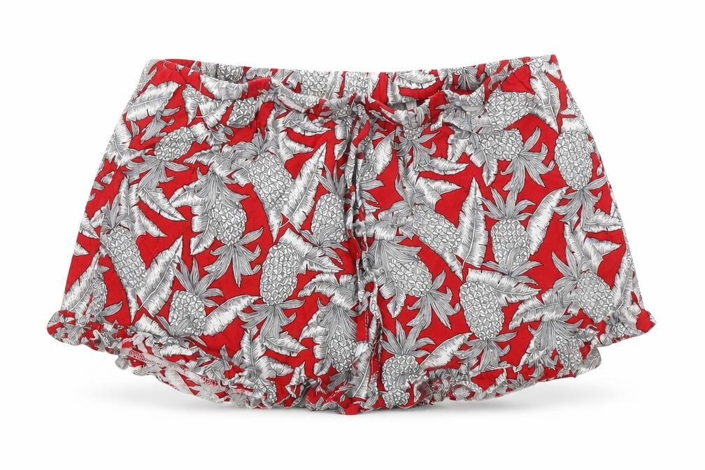 Lola May Womens Red Floral  Hot Pants Shorts Size 8