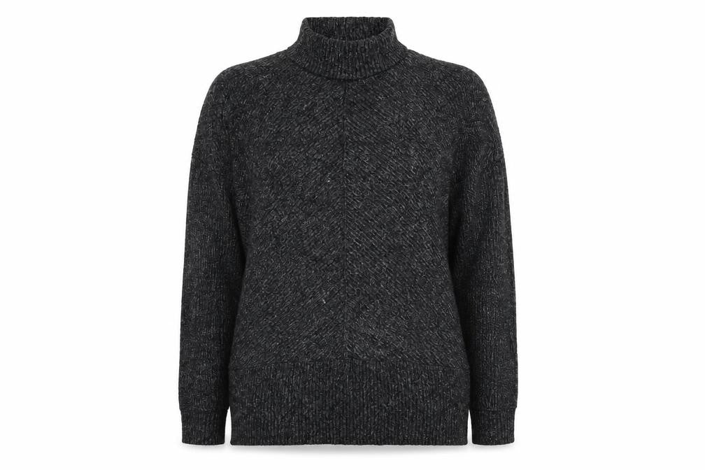 Front view of F&F women’s grey knit jumper, size M