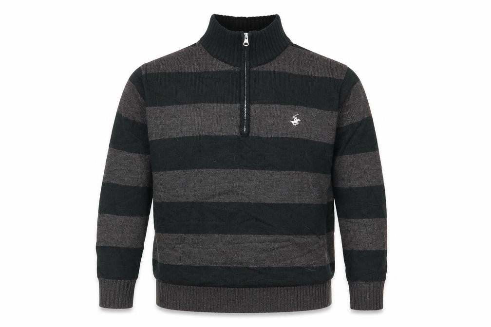 Beverly Hills Polo Club Mens Multicoloured Striped  Pullover Jumper Size M