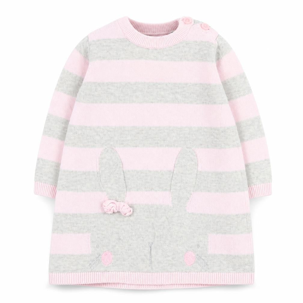 bluezoo Girls Multicoloured Striped  Jumper Dress  Size 3-6 Months