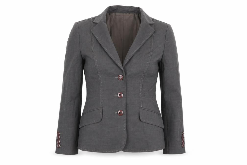 Front view of oscar b women’s brown jacket blazer, size UK 12