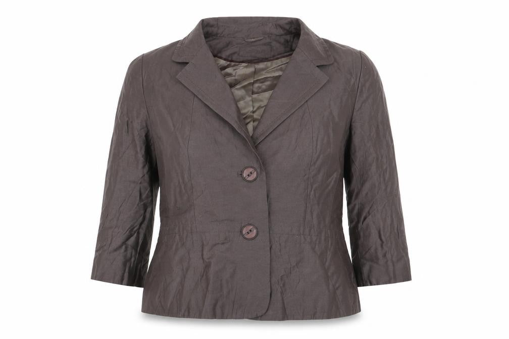 Front view of alex and co women’s brown jacket blazer, size UK 18