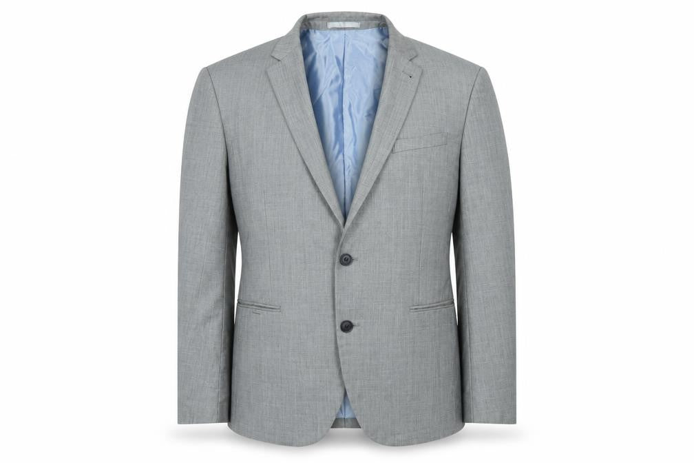 Front view of Cedarwood State men’s grey jacket blazer, size 42