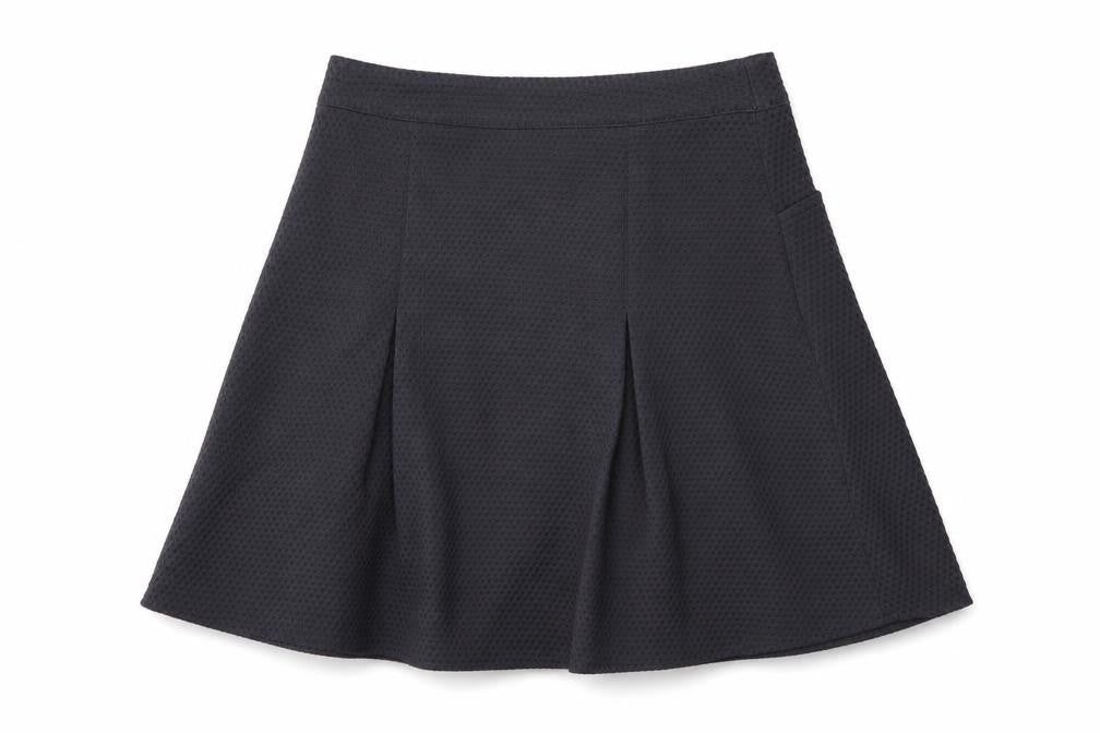 Front view of Preworn women’s purple flare skirt, size S