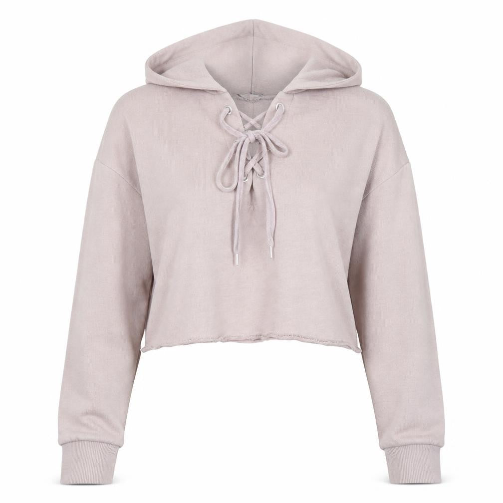 Front view of Primark women’s pink pullover hoodie, size UK 6