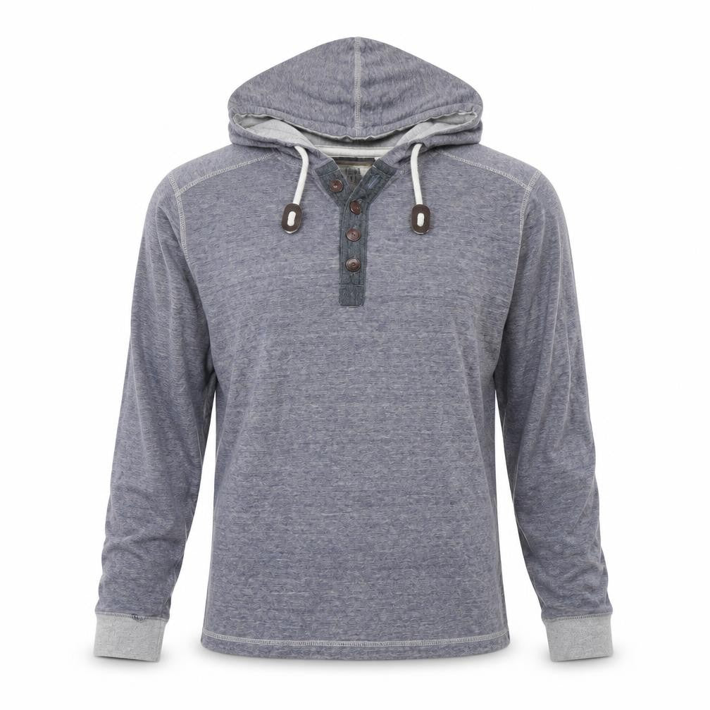 Front view of George women’s blue striped pullover hoodie, size S