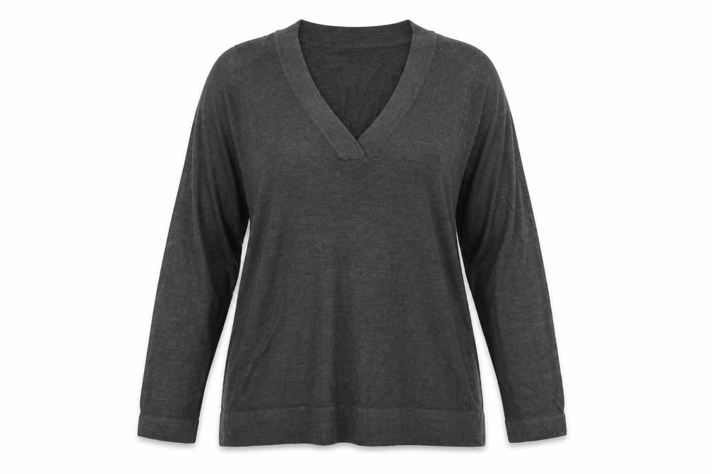 Front view of BHS women’s grey jumper, size UK 14