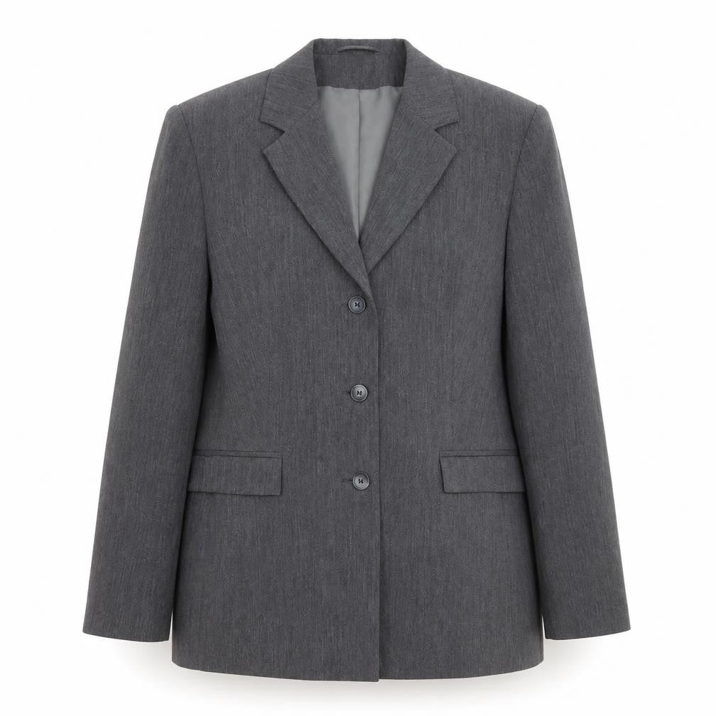 Front view of Dorothy Perkins women’s grey jacket suit jacket, size UK 16