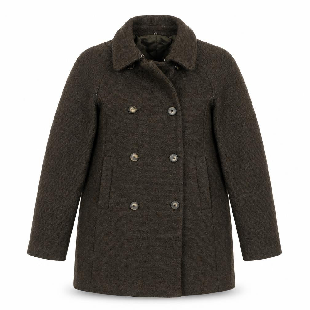 Front view of Zara women’s green jacket coat, size M