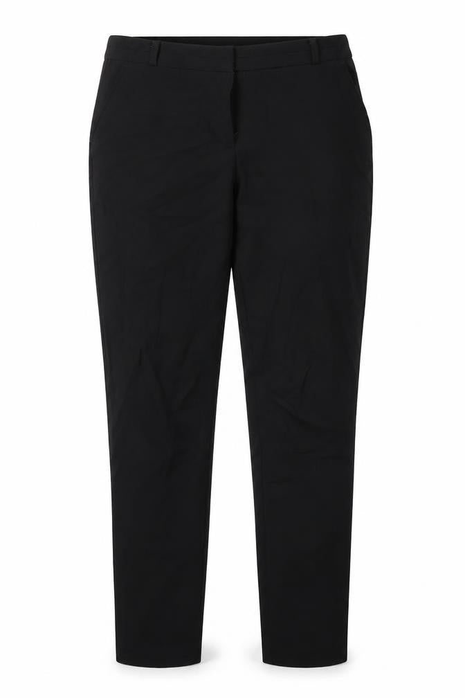 Front view of Primark women’s black trousers, size UK 10, 30-inch leg