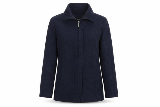 Front view of joella di marco men’s blue jacket, size S