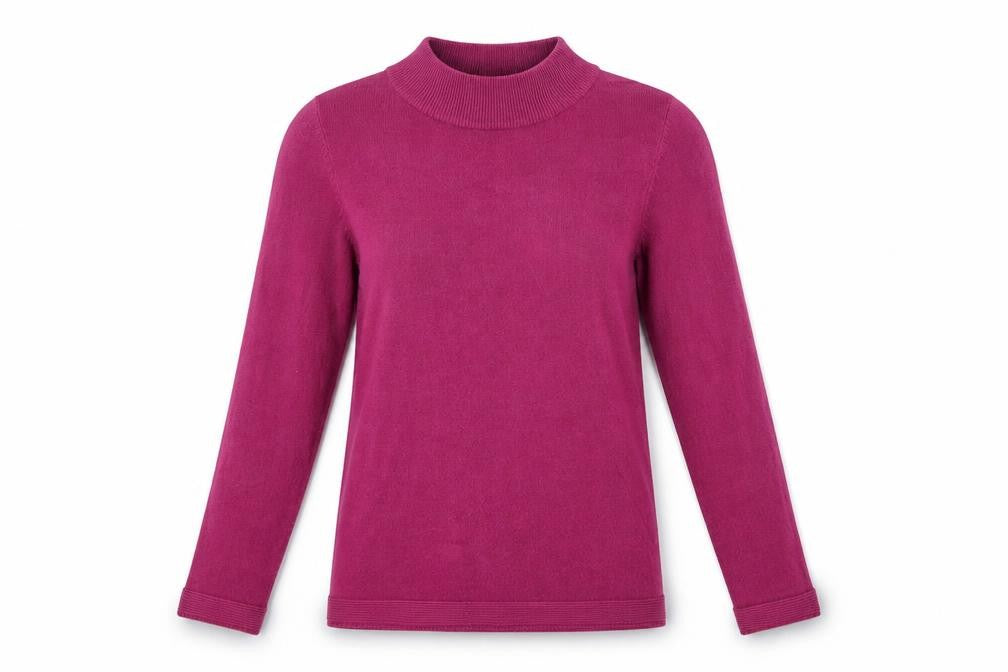 Front view of Debenhams women’s purple pullover sweatshirt, size UK 10