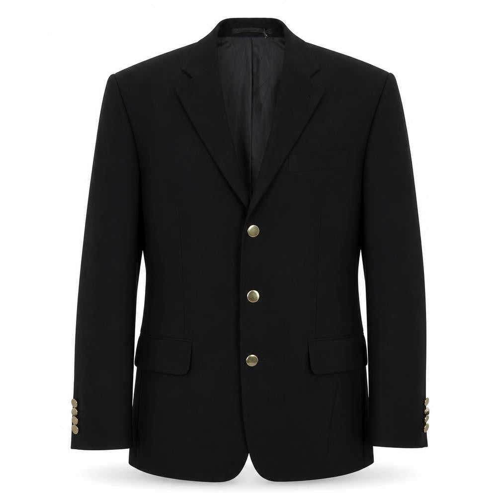 Front view of George men’s black jacket suit jacket, size 38