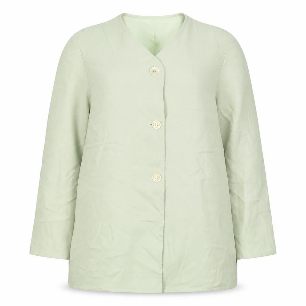 Front view of Compliments women’s green jacket blazer, size UK 14
