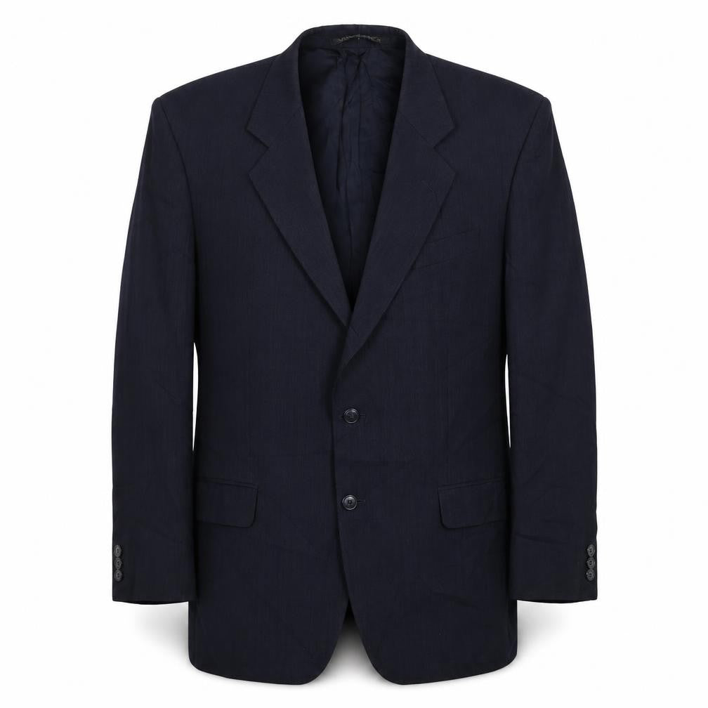 Front view of Marks & Spencer men’s blue jacket suit jacket, size 42