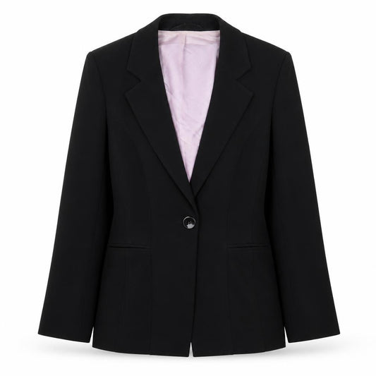 Front view of BHS women’s black jacket suit jacket, size UK 10
