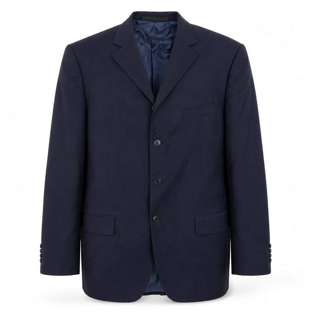 Front view of Marks & Spencer men’s blue jacket blazer, size L