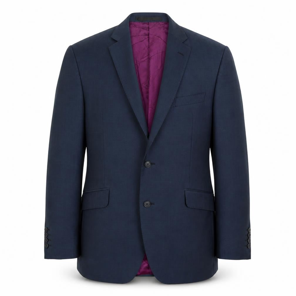Front view of Impressions men’s blue jacket blazer, size L