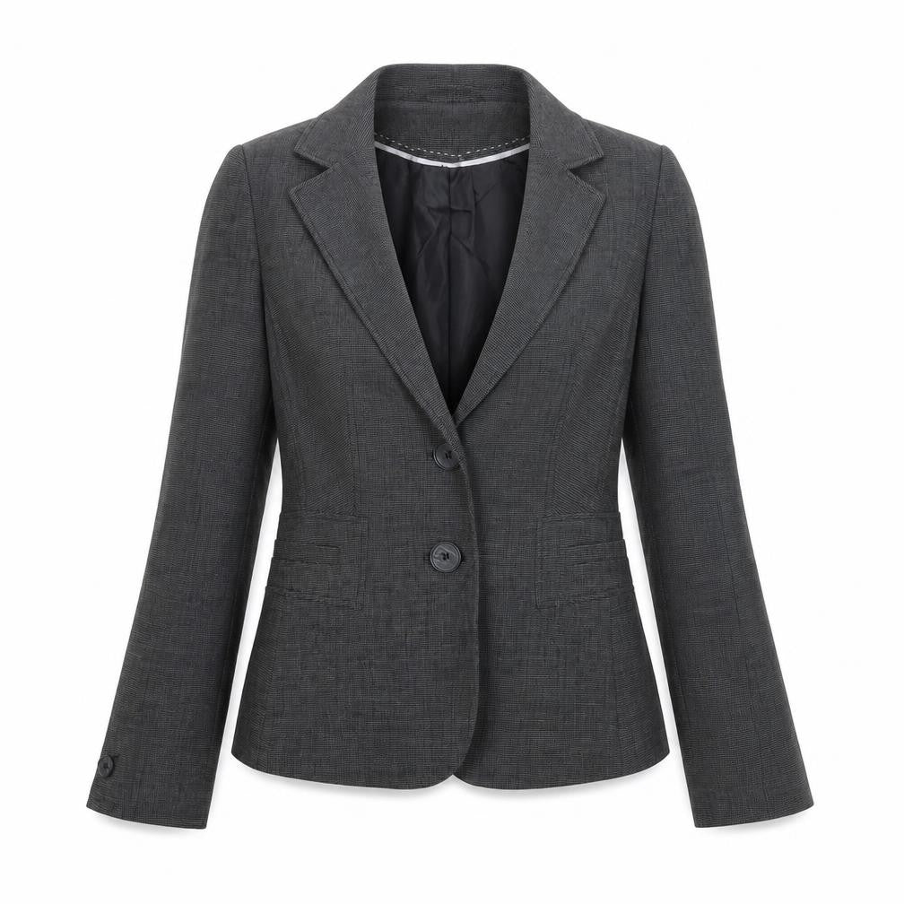 Front view of Papaya women’s grey jacket blazer, size UK 10