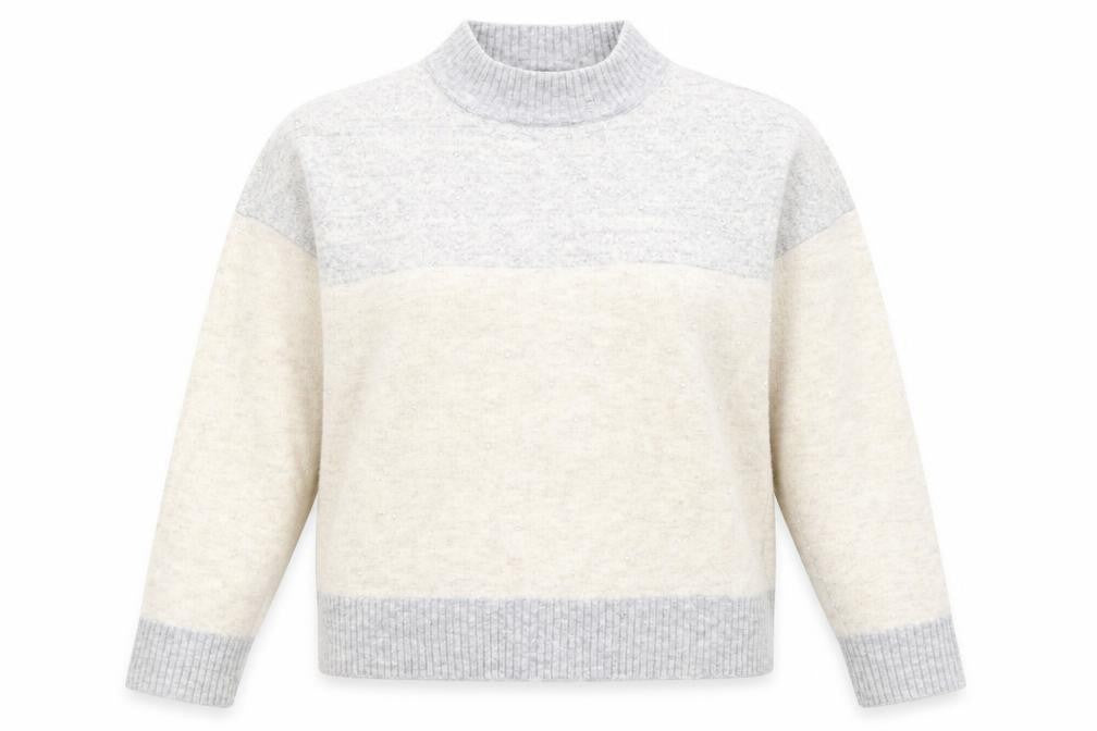 Front view of Atmosphere women’s ivory jumper, size UK 14