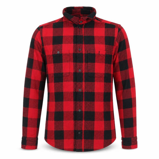 Front view of Primark men’s purple check button-up, size S