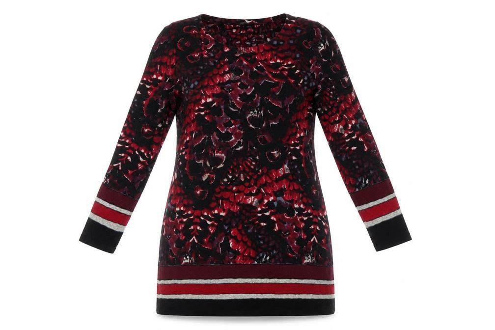 Alexara Womens Red Fair Isle  Jacket Dress  Size L
