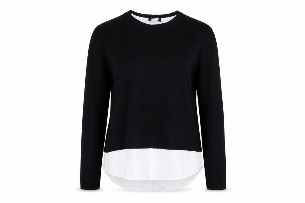 Front view of New Look women’s black jumper, size UK 10