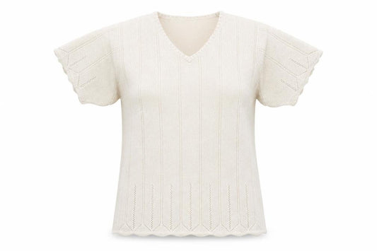Front view of Berkertex women’s beige basic t-shirt, size UK 16