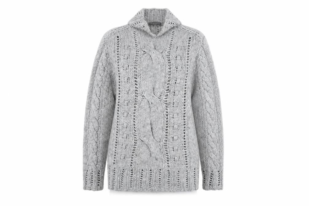 Front view of love chic women’s grey jumper, size L