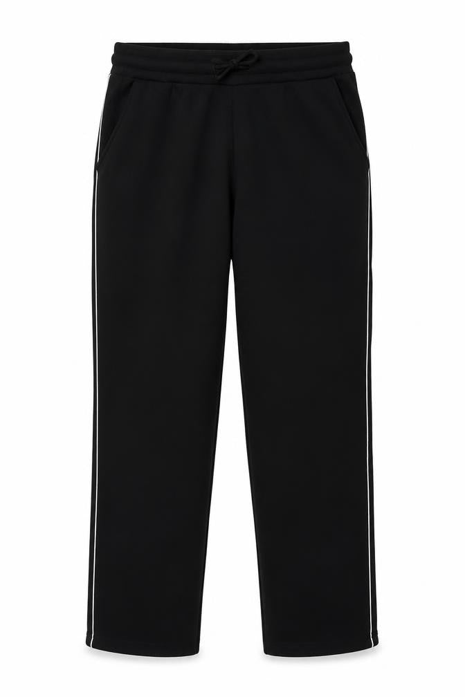 Front view of Peacocks women’s black trousers, size UK 14, 26-inch leg