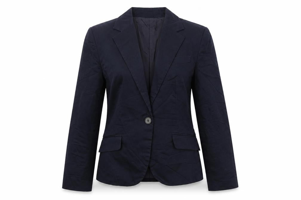 Front view of Zara women’s blue jacket blazer, size M