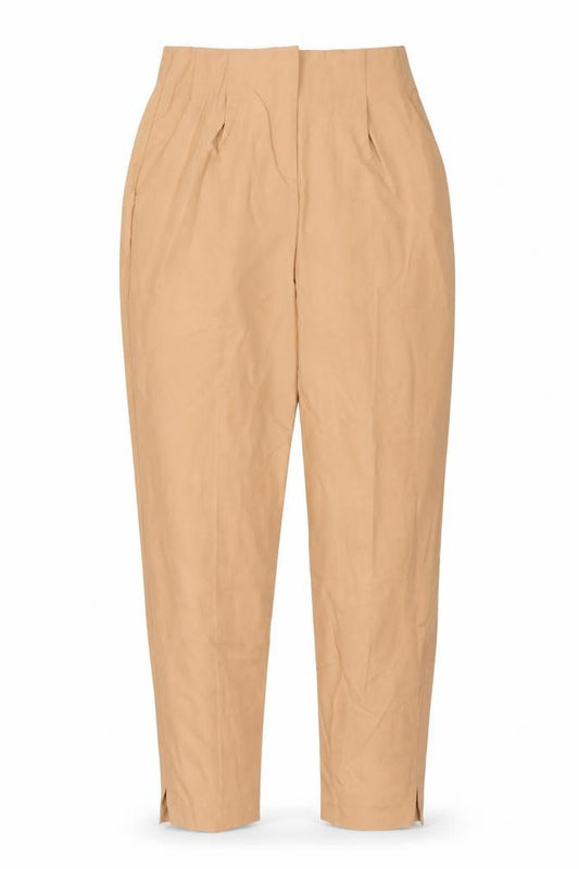 Front view of ASOS women’s pink trousers, size UK 8, 29-inch leg