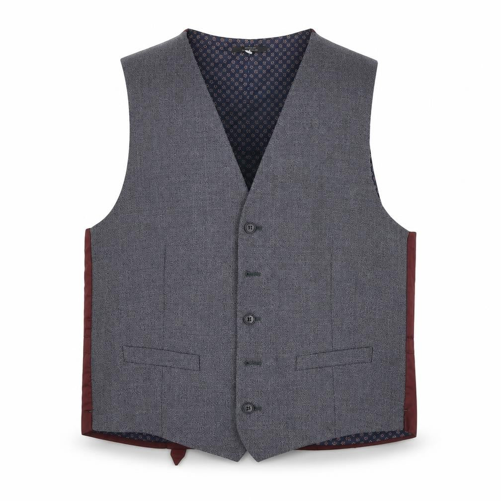 Front view of Marks & Spencer men’s grey jacket suit waistcoat, size 38