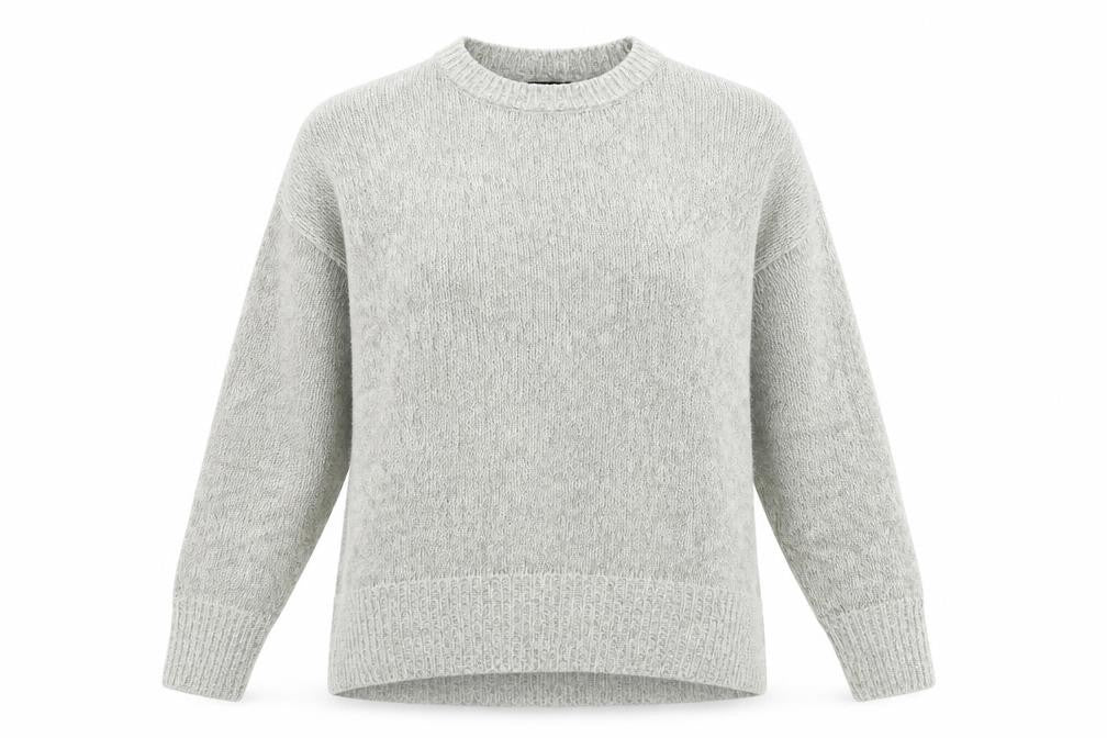 Front view of New Look women’s grey jumper, size M